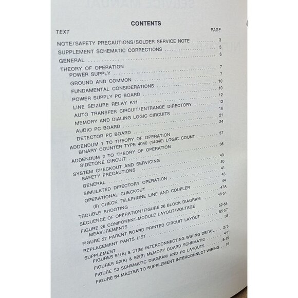 NUTONE SERVICE MANUAL MODEL 2700 SERIES APARTMENT HOUSE SECUICOM SYSTEM - Picture 4 of 8